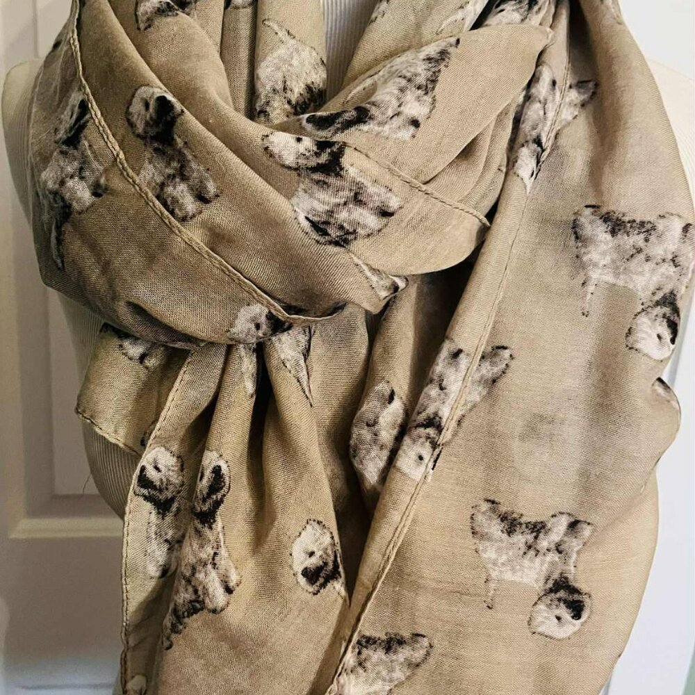 Vintage “Lina & Lily” Animal Print Scarf — Polyester (2010s, Made in China)